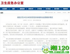国家卫健委：2月24日0—24时新增确诊病例