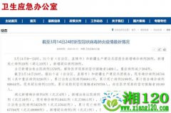 国家卫健委：3月14日0—24时新增确诊病例